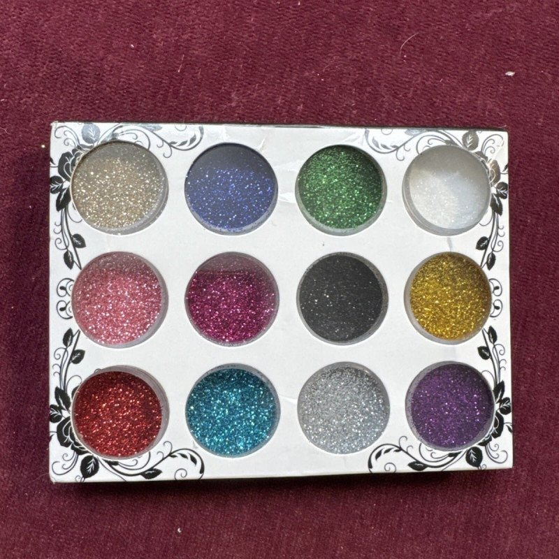 Applique Sweat Part Glitter Nail (kit/12pcs)